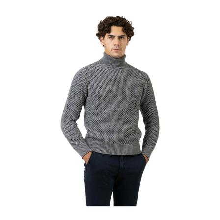 Roberto Collina, Turtlenecks Grijs, Heren, Maat:L
