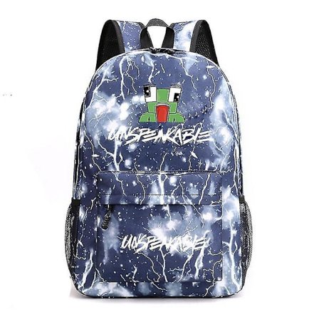 Hot Selling Unspeakable Pattern Printing Backpack Travel Bag Computer Bag Student School Bag New-lightning Blue
