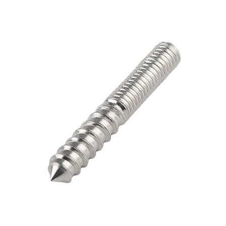 M8 Klær Henger Bolter Lengde 2"(50mm) Dobbel Hode Selvgjengende Bolter Skrue 8mm Treforbindelse Møbelben 8Pcs(M850mm)