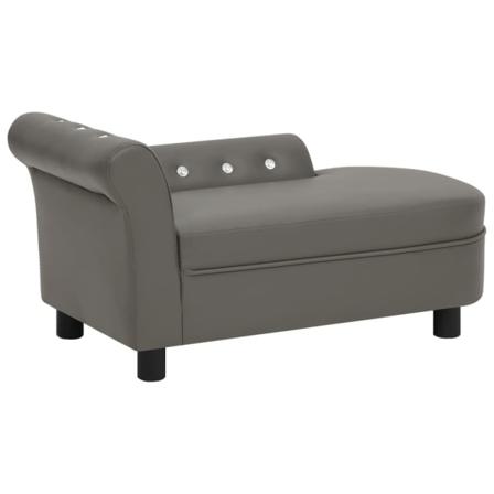 Vidaxl Hundsoffa Grå 83x45x42 Cm Konstläder Grå