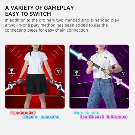 Lang pinne VR-håndtak Gamepad for 2 lyssabelspill Utvidelsesgrep Stativ for 2 VR-spill Tilbehør