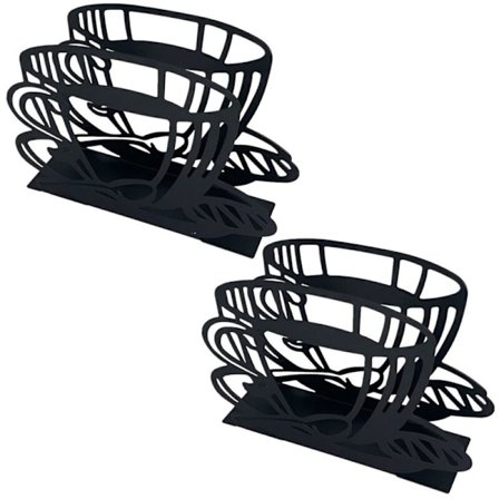 2-pakning kaffefilterholder i metall, kaffefilterholder i metall, kaffefilteroppbevaringsstativ, kaffefilteroppbevaringsbeholder