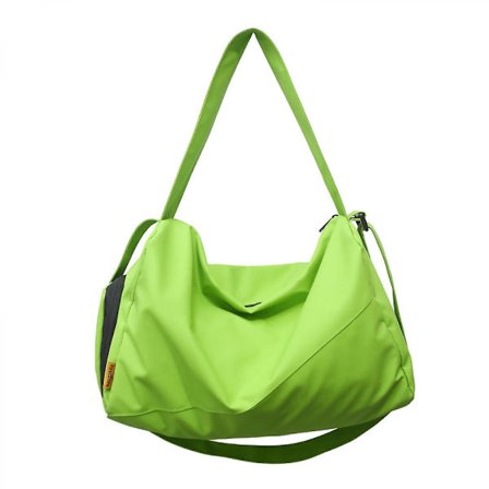 2023 New Candy Color Fashion Travel Big Sports Bag Yoga Fitness Bagwaterproof Nylon Cloth Weekender Handbag Green