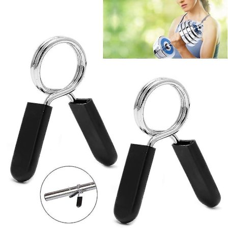 2 stk. Barbell Gym Vægtløftning Bar Dumbbell Låseklemme Fjederspænde Clips(28mm)