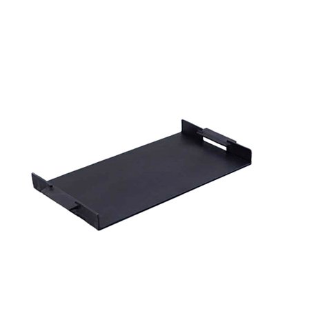 Sort serveringsbakke i aluminium – 56x28x4,5 cm