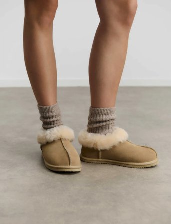 Rosemunde Rhevelyn Leather Closed Ankle Slipp - Beige - 36