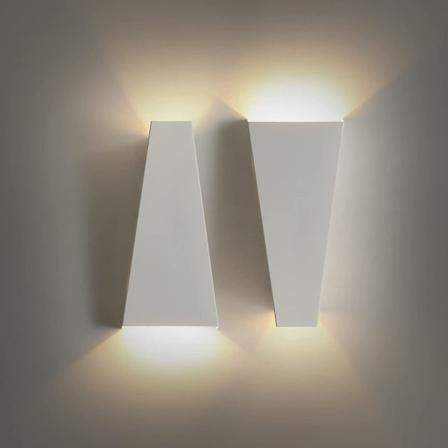Led moderne vegglampe, hvit metall innendørs ikke-dimbar liten vegg