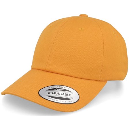 Yupoong - Giallo unconstructed Cappellino - Mustard Dad Cap @ Hatstore