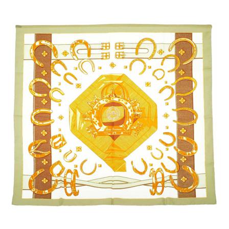 Hermès, Silky Scarves Beige, Dames, Maat:ONE Size