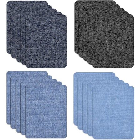 Stryge-på Denim Jeans Lappe Premium Kvalitet Indvendig Udvendig Stærk