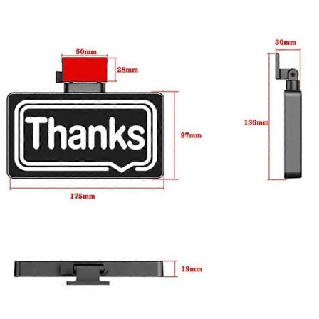 Bil Bagrude Tak Lys Auto Fjernbetjening Køre Etikette Lys Skilt Display Lys RGB LED