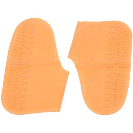 Genanvendelige silikonesko-overtræk - Strækbare gummisko-overtræk - Skridsikre, tykke, slidstærke beskyttende sko - Størrelse M - Orange