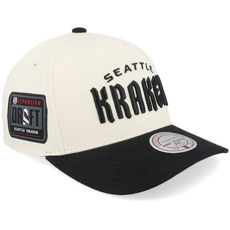 Mitchell & Ness - Beis adjustable Gorra - Hatstore Exclusive x Seattle Kraken Pro Crown Sand/Black A-frame Adjustable @ Hatstore