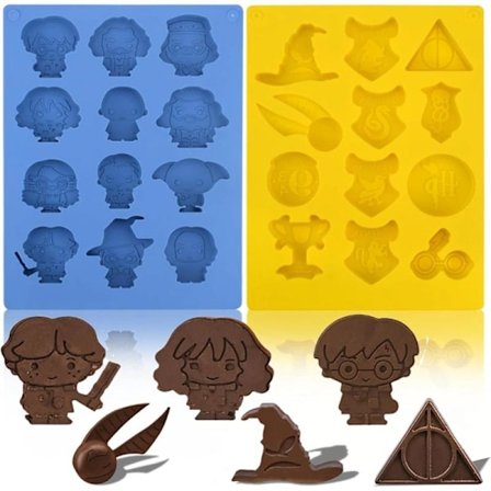 Silikonform för chokladpraliner (2-pack), design av, Lämplig för att göra choklad, isbitar, godis och muffins[co]