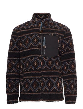 Short Allover Printed Fleece Jacket Patterned Revolution