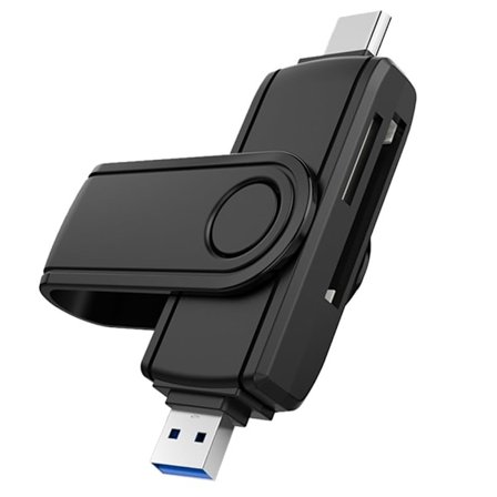 Tesla Typ C SD TF-kortläsare Höghastighets USB 3.0 SD TF Smart Minneskortläsaradapter för PC Mobiltelefon Laptop