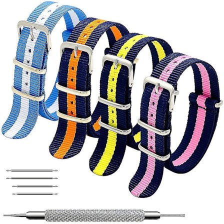 Ranneke 4/8 pakkausta 16mm 18mm 20mm 22mm 24mm Ballistic Nylon Rannekkeet Sveitsiläinen Zulu