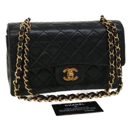 Chanel Vintage Pre-owned Læder chanel-tasker Sort, unisex Vintage Tasker, Størrelse: ONE Size