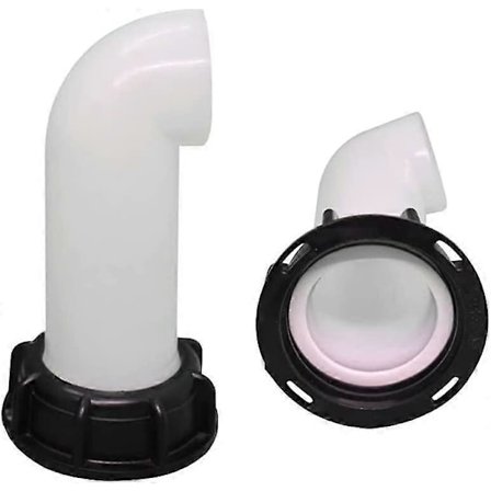 Viemärin juoksuputki mutterilla, vesisäiliön suutin 1000l IBC-venttiilin säiliön jatke