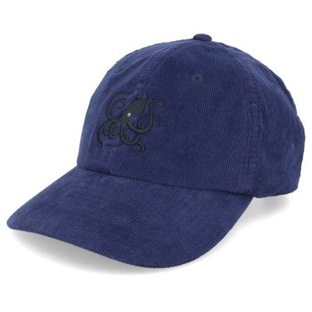 Wild Spirit - Blå unconstructed Keps - Octopus Navy Cord Dad Cap @ Hatstore