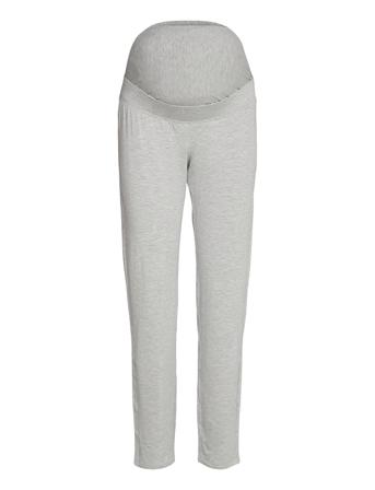 Night Trousers Mom Mia Bukser Med Rette Ben Grå Lindex