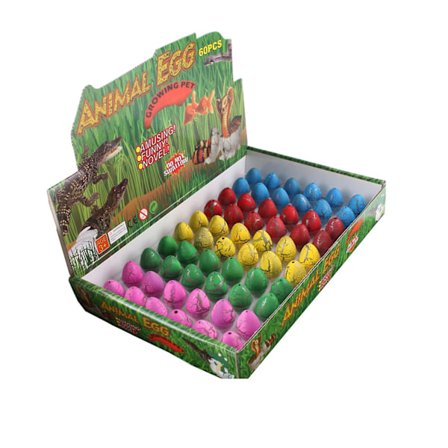 60 stk Magiske Dinosauræg Udklækning Dino Voksende Børnelegetøj Julegave til Børn, 100% Ny (LGL)