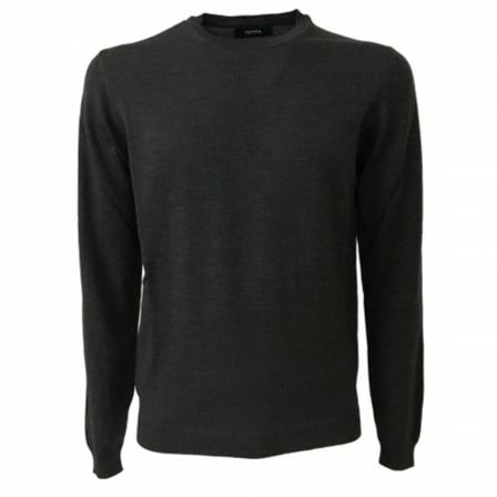 Alpha Studio, Round-neck Knitwear Grijs, Heren, Maat:L