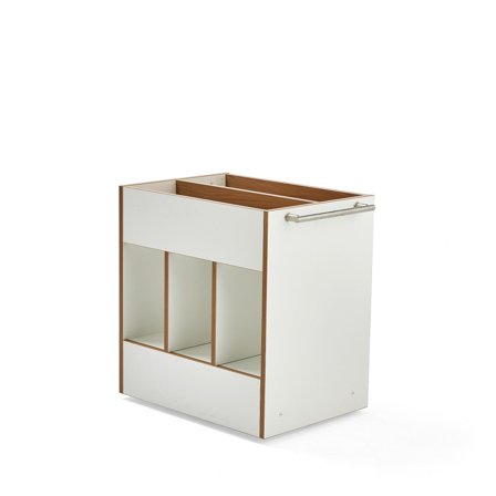 Magazinwagen STORY, 876x542x800 mm, weiß