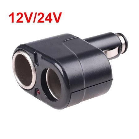 Dubbla portar 12V/24V Bil Cigarettändare Splitter Plugg Auto Cigarr Laddare Uttag Adapter för SUV Lastbil RV Terrängfordon