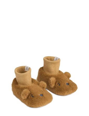 Liewood Beth Bear Plush Slipper - Brown - 20/21