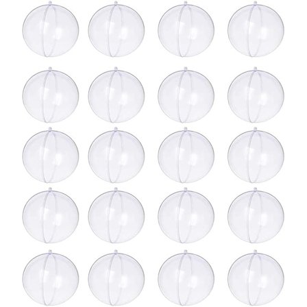 Julekugler Gennemsigtig Klar Plastik Fyldbare Juletræspynt Fyld Plastik Dekoration Kugle DIY Dekoration til Bryllupsfest Jul Hjem