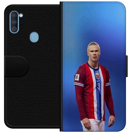 Kompatibelt Lommeboketui til Samsung Galaxy A11 Erling Haaland Manchester City Norge fotball angriper toppspiller utrolig målproduksjon kraftig rask o