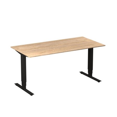 DENORD DESIGN Bord höj/sänk Pro 1600x800 ek/svart - Lyreco - Kontorsmöbler och inredning - Bord och hurtsar - Skrivbord - Höj/sänkbar