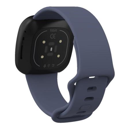 Fitbit Sense 2 / Versa 4 silikone-urrem - Blågrå Størrelse: S Silver grey