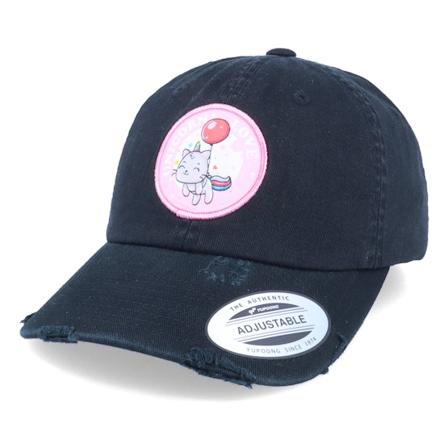 Unicorns - Černá unconstructed Kšiltovka - Unicorn Cat Love Patch Destroyed Black Dad Cap @ Hatstore