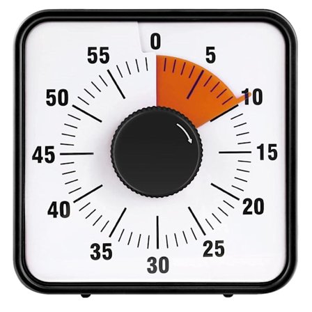 Visuell Timer STOR 60min - klasserom skole for barn 19cm