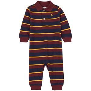 Kids - Ralph Lauren Striped One-piece Dark Red 9 Months - All in ones - 9 months - Red - Junge