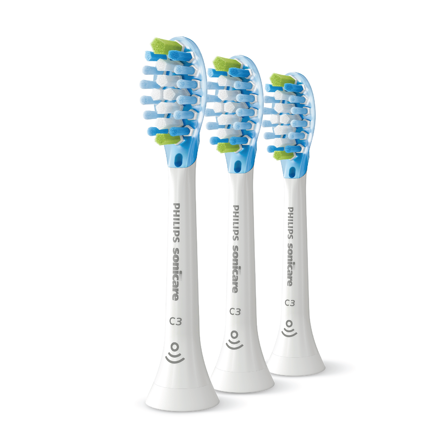 Philips Sonicare Premium Plaque Defence 2+1 Børstehoder, Hvit, 3 stk.