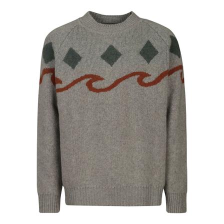 Sundek Round-neck Strik Grå, Herre Strik