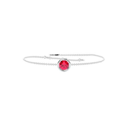 Princess Ruby Bracelet in Platinum(950) - 6.5 - 5.0mm