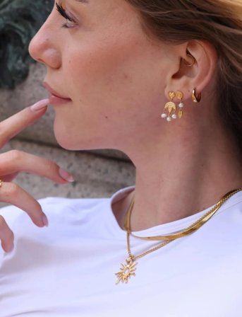 Sistie Sirena - Necklace Gold-Plated - Gold - ONE SIZE