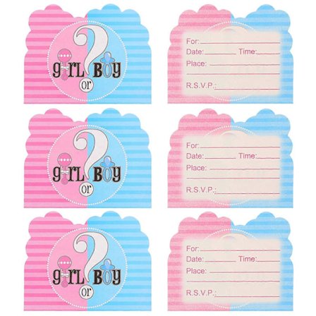 32 st Giftkort Pojkar Baby Shower Inbjudningskort Förlovningsinbjudningar Könsavslöjande Inbjudningar