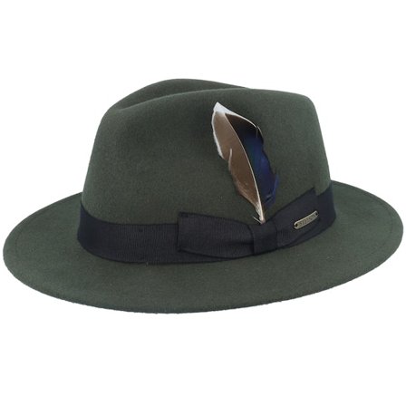 Stetson - Verde traditionalbeanie Cappello - Woolfelt Rain Forest Traveller @ Hatstore