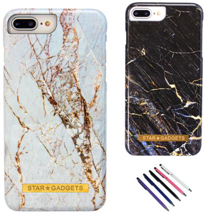 Iphone 7 Plus / 8 Plus - Skal / Skydd / Marmor Svart