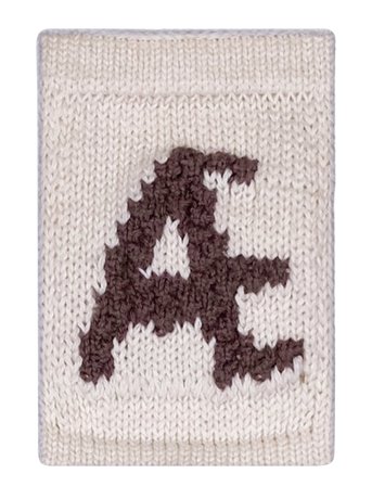 Smallstuff | Knitted Letter Æ, Nature | ONE SIZE 10 cm