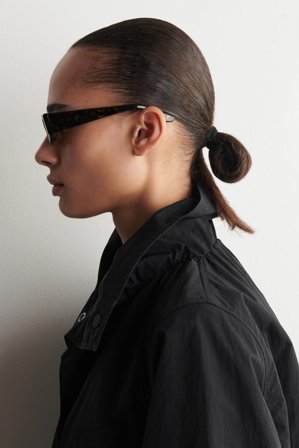 COS Prostokątne Okulary Przeciwsłoneczne in Brązowy