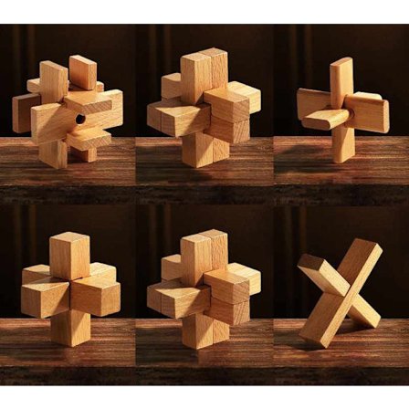 Hjernetræning Træpuslespil Sværhedsgrad 1{yh}