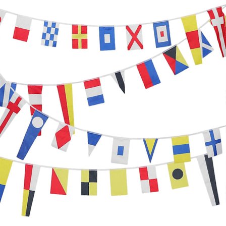40 STK Nautiske Signalflag Sæt – Internationale Skibskodeflag til Både, Yachts & Fartøjer – Holdbare, Falmebestandige, Nemme at Opbevare & Trans (LGL)