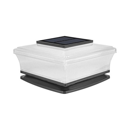 Solcellsstolpe Lampa Villa Dörrstolpe Lampa Utomhus Gård Lampa Staket Stolpe Lampa Gård Grind Stolpe Lampa(Svart)