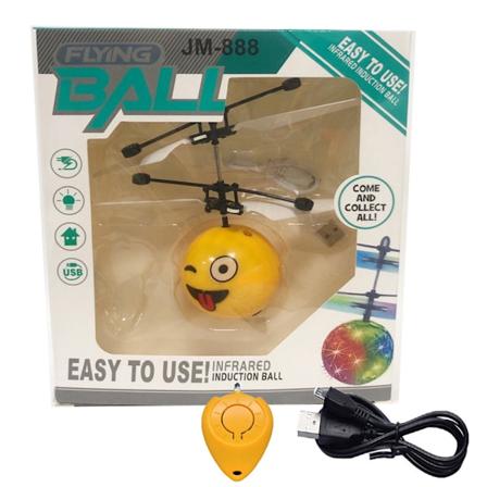 Flygende ballleker RC flygende leketøy LED-lys lys opp balldrone for barn gutter jenter innendørs utendørs spill